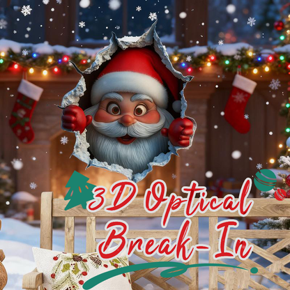 BLACK FRIDAY Funny Christmas Character Wall Sticker(3PCS)Self-Adhesive Waterproof Holiday Decoration, Easy to Apply and Remove, Festive Wall Decor-Perfect Gift Idea for a Warm Christmas