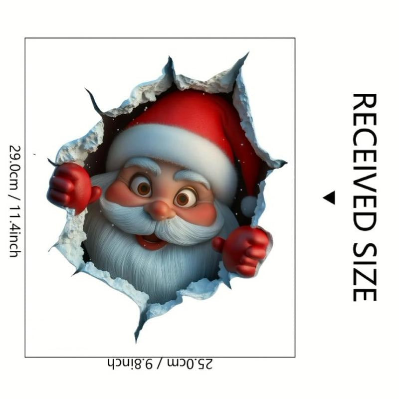 BLACK FRIDAY Funny Christmas Character Wall Sticker(3PCS)Self-Adhesive Waterproof Holiday Decoration, Easy to Apply and Remove, Festive Wall Decor-Perfect Gift Idea for a Warm Christmas