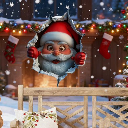 BLACK FRIDAY Funny Christmas Character Wall Sticker(3PCS)Self-Adhesive Waterproof Holiday Decoration, Easy to Apply and Remove, Festive Wall Decor-Perfect Gift Idea for a Warm Christmas